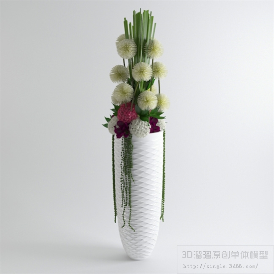 落地花卉3Dmax模型 (6)-1