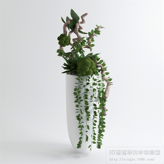 落地花卉3Dmax模型 (16)-1