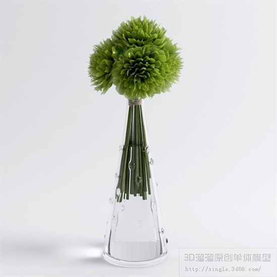 桌面花卉3Dmax模型 (2)-1