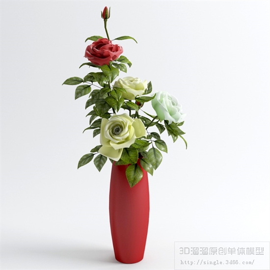 桌面花卉3Dmax模型 (5)-1