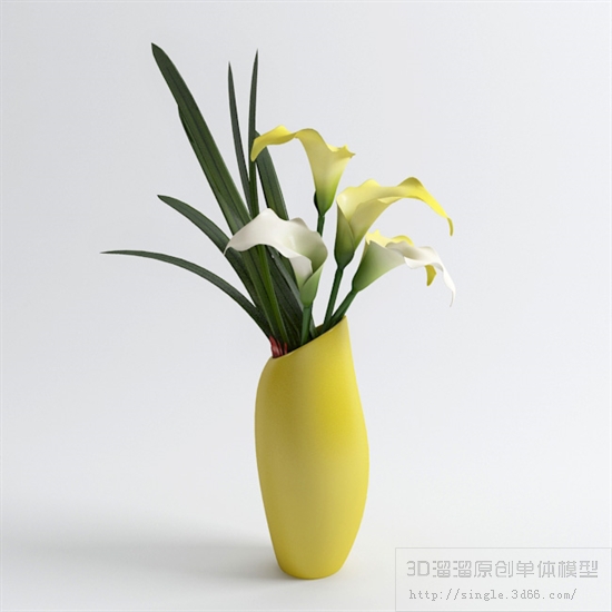 桌面花卉3Dmax模型 (7)-1