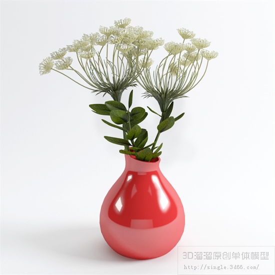 桌面花卉3Dmax模型 (9)-1