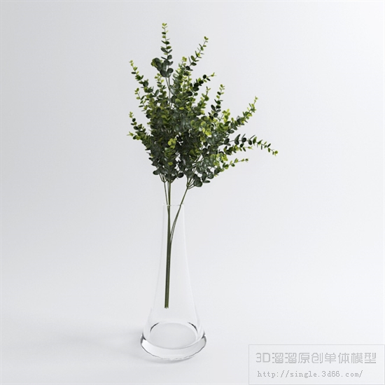 桌面花卉3Dmax模型 (10)-1