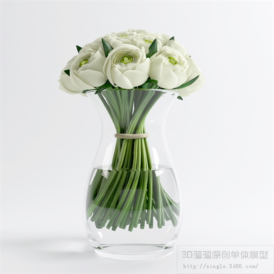 桌面花卉3Dmax模型 (17)-1