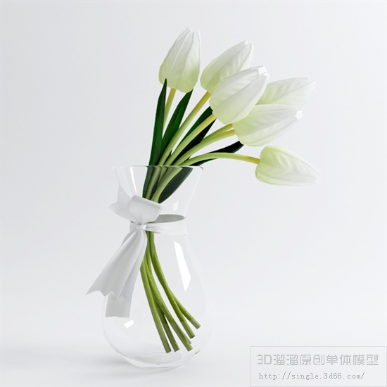 桌面花卉3Dmax模型 (25)-1