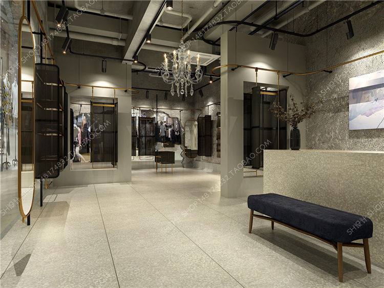 工业风格服装店3D模型ID：186278-1