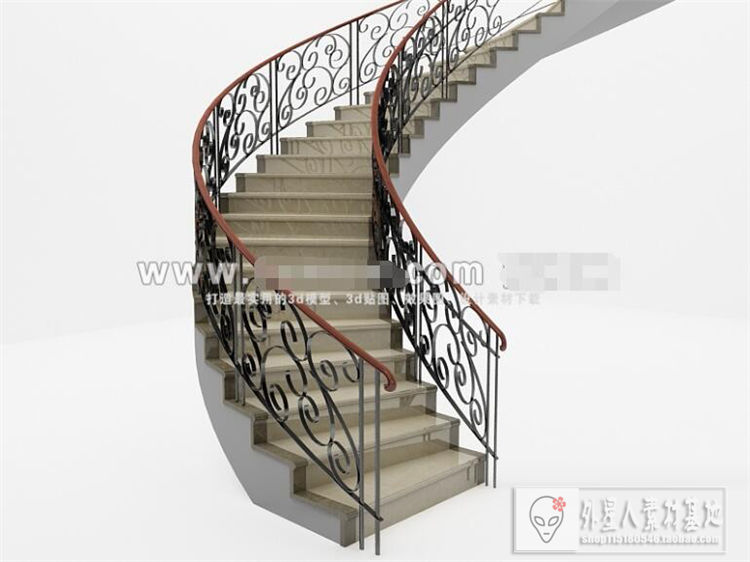 楼梯3d模型k02814-1
