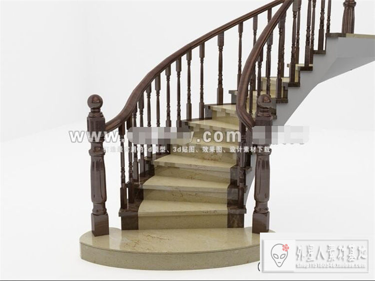 楼梯3d模型k02823-1