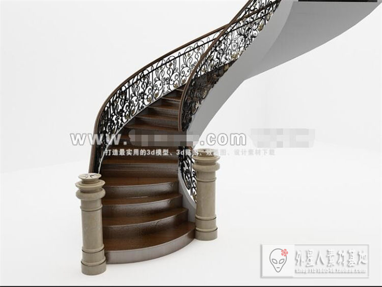楼梯3d模型k02825-1