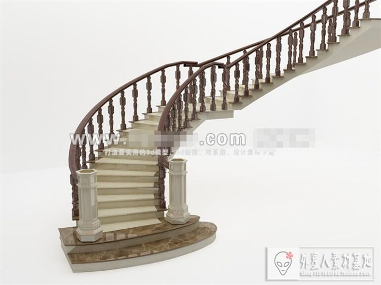 楼梯3d模型k02828-1