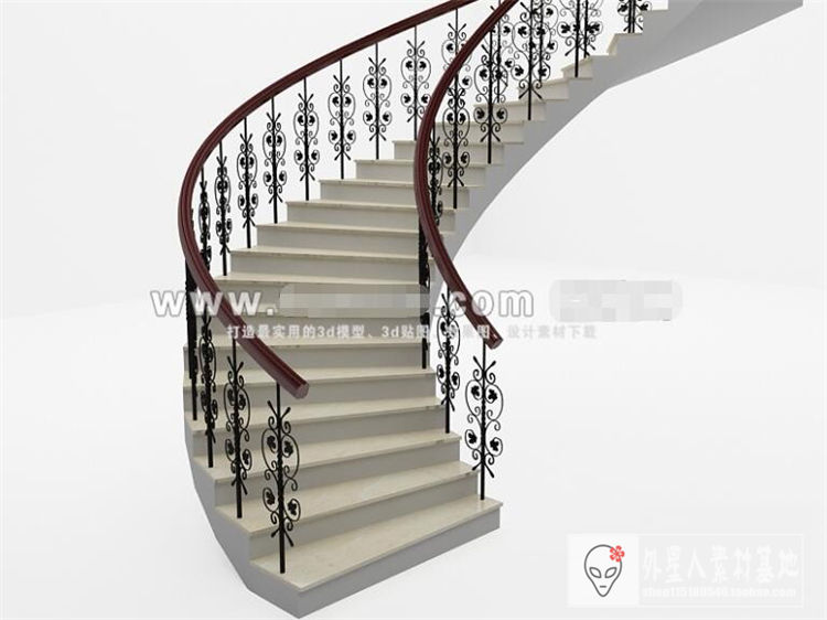 楼梯3d模型k02838-1