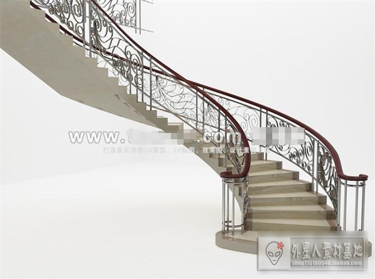 楼梯3d模型k02842-1