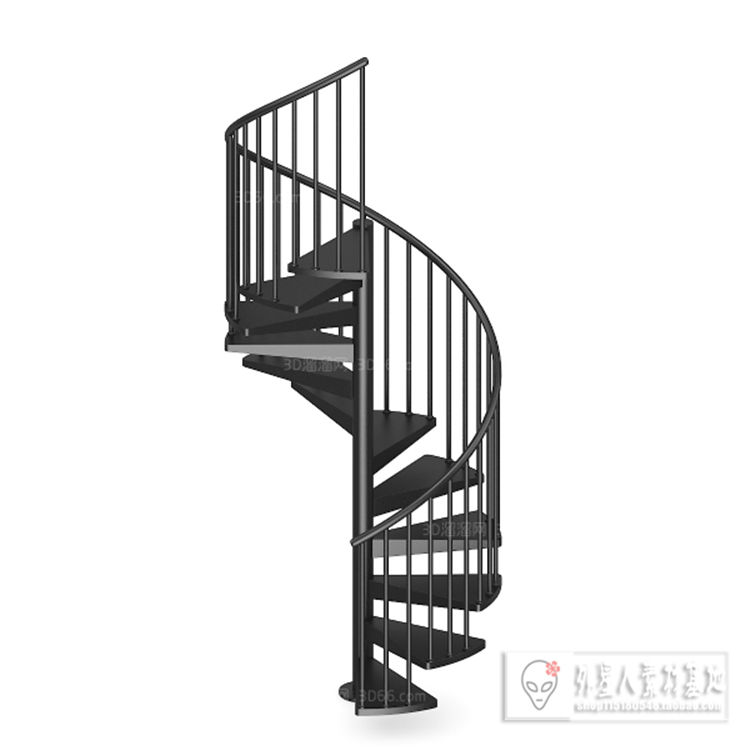 楼梯3D模型下载      溜溜ID：517250-1