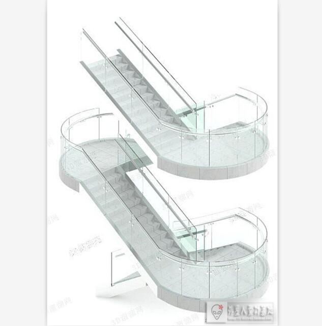 旋转楼梯3D模型下载      溜溜ID：180605-1