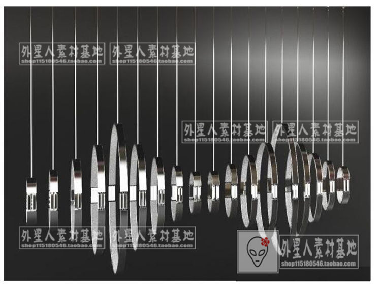 [吊灯] 现代吊灯3d模型 ID194073-1