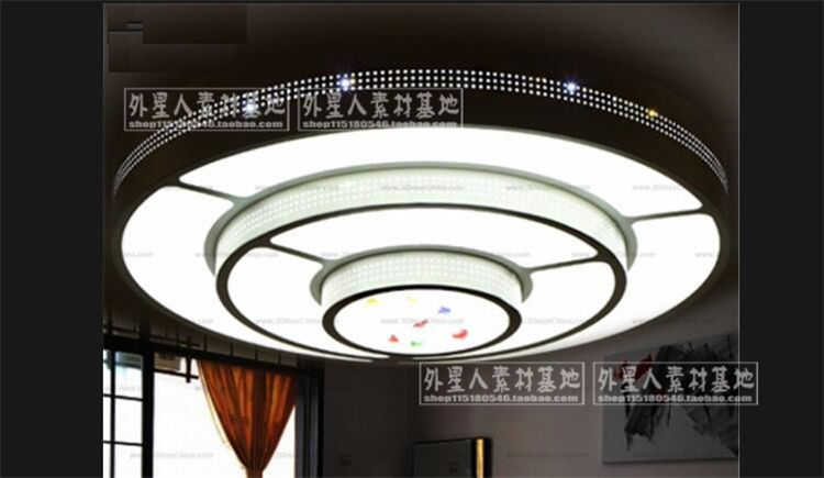 [吸顶灯] 可调光 现代简约水晶灯卧室书房餐厅圆形吸顶灯k00495.jpg