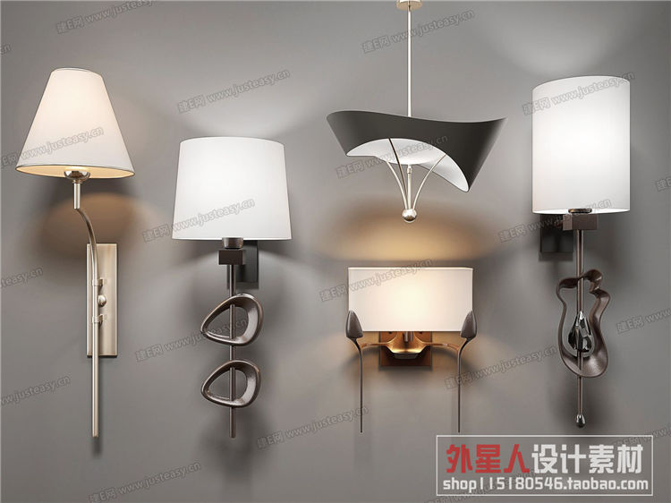 [壁灯] 北欧壁灯组合[模型ID170730]k07562-1