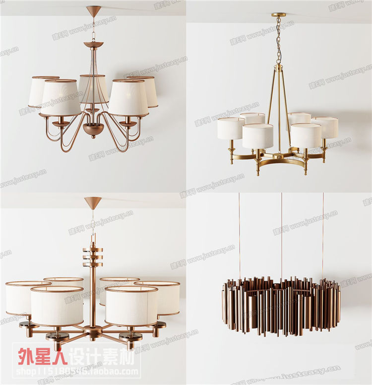 [现代吊灯] 现代吊灯组合[模型ID180505]k10467-1