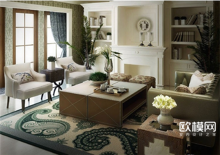 2009 现代客厅沙发椅子茶几组合-1