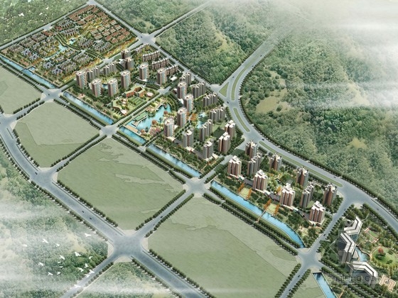 [北京]现代风格住宅区规划及单体设计方案文本（知名大学-1
