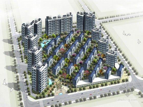 [河北]现代风格住宅区规划及单体设计方案文本(含CAD)-1