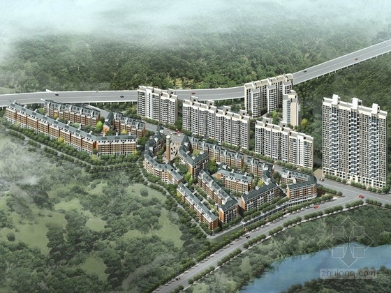 [贵州]现代风格住宅区规划及单体设计方案文本(含CAD)-1