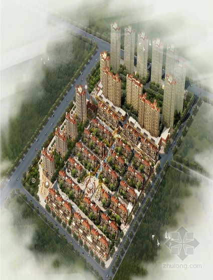 [青岛]现代风格住宅区规划及单体设计方案文本-1
