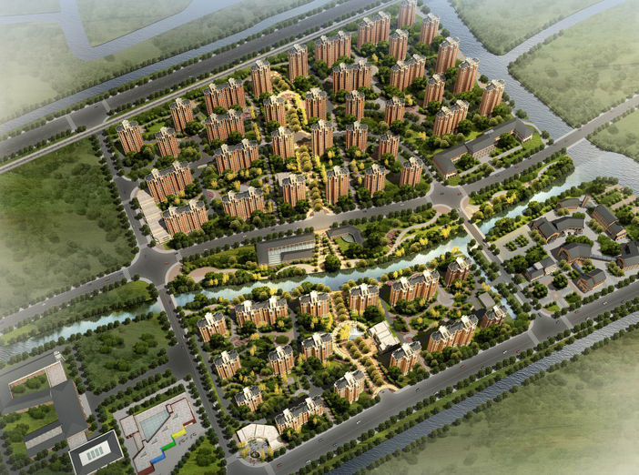 [上海]现代风格住宅区规划及单体设计方案文本-1