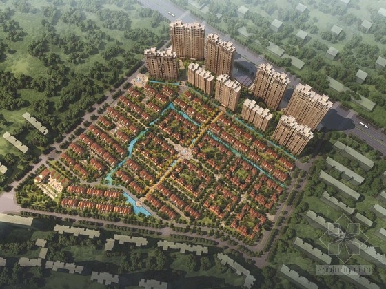 [武汉]现代风格住宅区规划及单体设计方案文本(含CAD-1
