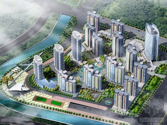 [天津]某区成熟现代住宅小区建筑方案设计（含户型、3个-1