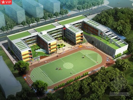 [深圳]绿色生态多层现代风格小学校园建筑设计方案文本-1