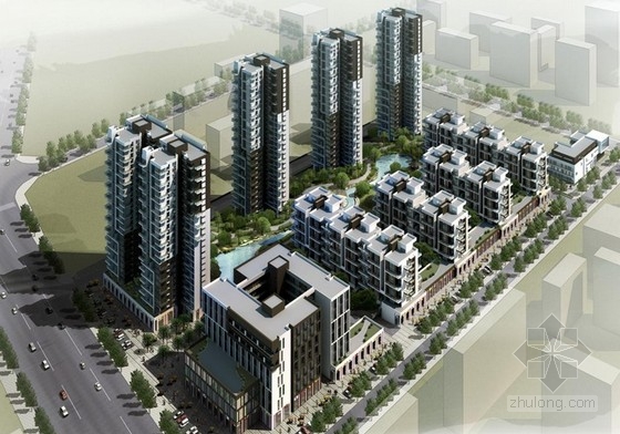 [深圳]现代风格大面积玻璃休闲型高档住宅建筑设计方案文..-1