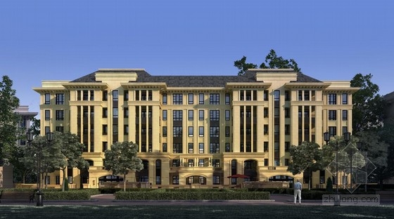[南京]大挑檐坡屋顶花园式洋房住宅建筑设计方案文本-1