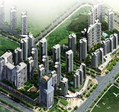 [湖南]大型现代风格居住区规划、集中商业和商业街建筑设...-1