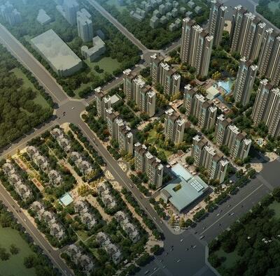 [河南]市中心地块现代风格高档住宅小区规划设计方案文本-1
