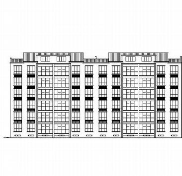 [济源]某小区六层单元式住宅楼建筑施工图-1