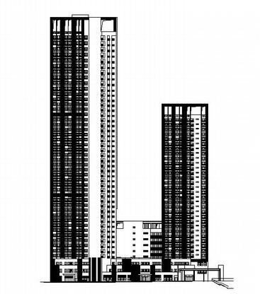 [重庆]某四十六层酒店式公寓建筑施工图（161米）-1