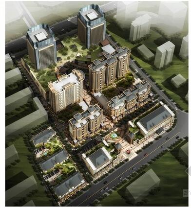 [内蒙古]现代风格住宅区规划及商业广场设计方案文本（含...-1