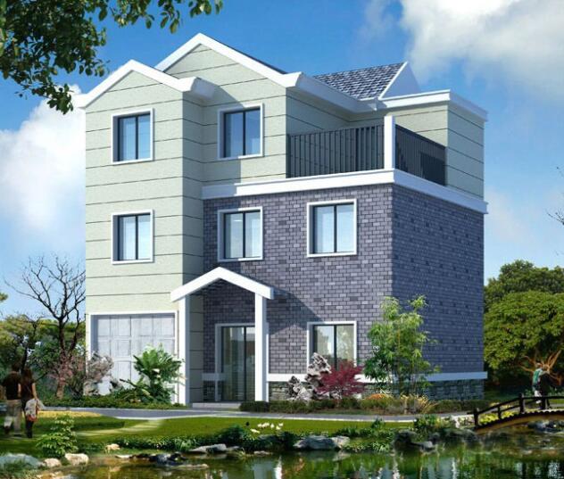 3层新农村独栋别墅设计（砖混结构+CAD+效果图）-1