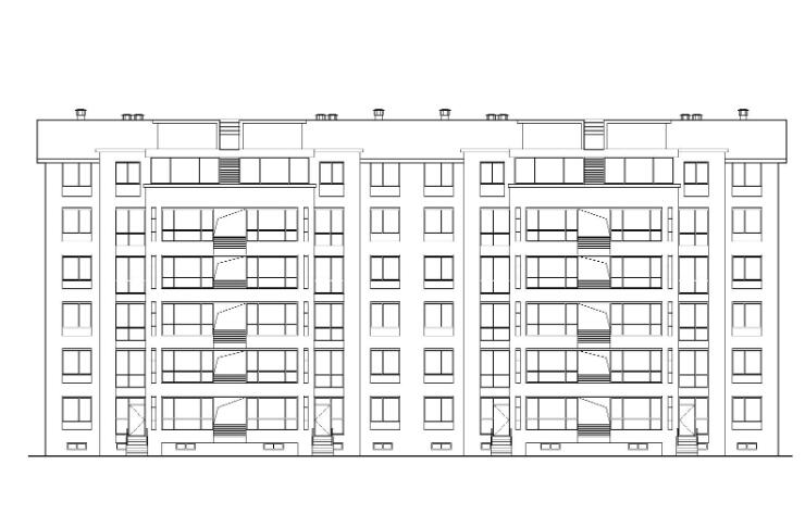 某六层坡屋顶（顶层复式）住宅建筑施工图-1