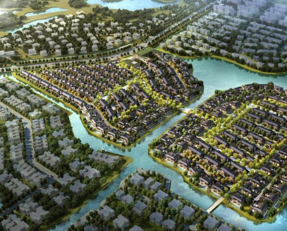 [上海]新中式风格低密度滨水豪宅建筑规划设计 （...-1