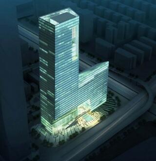 [广东]玻璃幕墙42层超高层办公楼建筑设计方案文本( ...-1