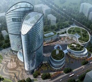 [四川]超高层建内凹弧形企业科研中心建筑设计方案文本-1