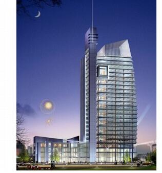 [安徽]点式高层现代风格企业办公楼建筑设计投标方案（知...-1