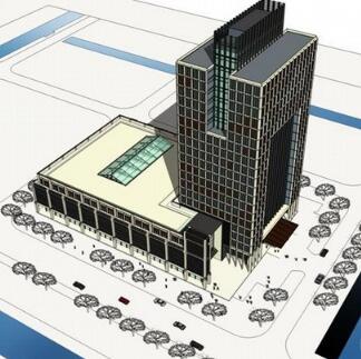 [浙江]高层现代风格办公综合体建筑设计方案文本（含ppt...-1