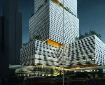 [深圳]215米现代风格办公总部建筑设计方案文本-1