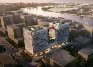 [上海]甲级高端双子商务办公塔楼建筑设计方案文本-1
