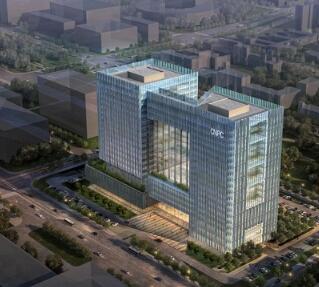 [天津]现代风格高层矩形企业办公楼建筑设计方案文本-1