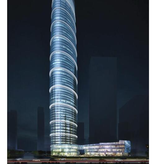 [广州]超高层竹林塔式办公楼建筑设计方案文本-1