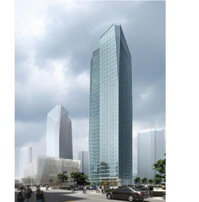 [上海]超高层玻璃幕墙现代风格办公建筑设计方案文本-1